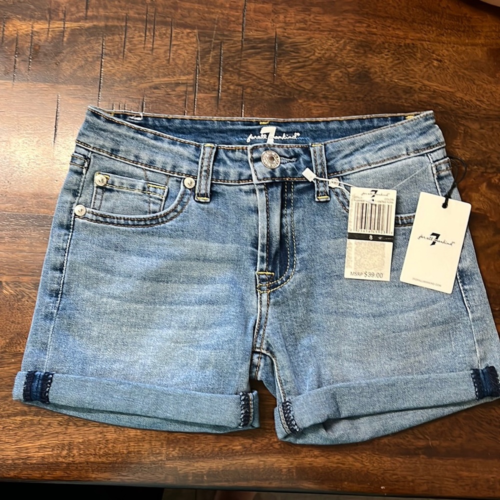 Brand new with tags 7 for all mankind denim shorts.